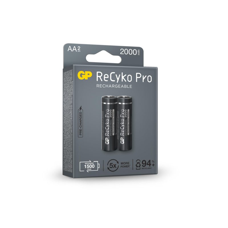 Акумулаторна Батерия GP R6 AA 2000mAh RECYKO + PRO 210AAHCB-EB2 NiMH /до 1500 цикъла/  2 бр. в опаковка GP - Image 3