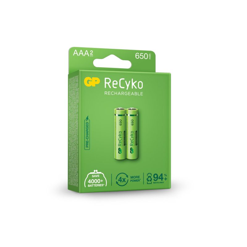 Акумулаторна Батерия GP R03 AAA 650mAh NiMH 65AAAHCE-EB2, 2 бр. в опаковка - Image 2