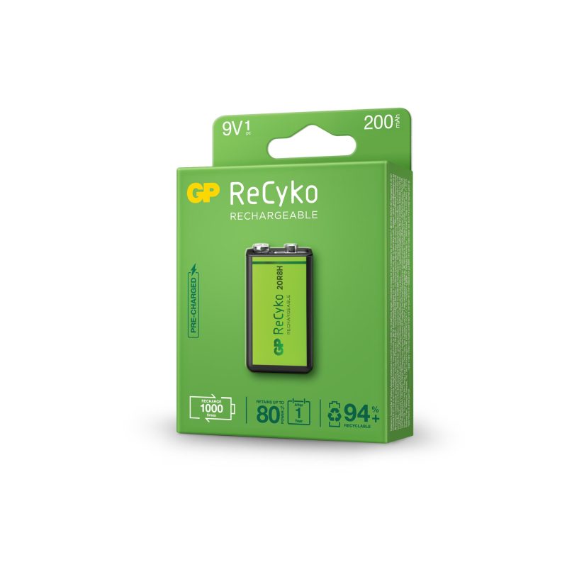 Акумулаторна Батерия GP R22 8.4V 200mAh RECYKO 20R8HN-GB1 NiMH 1бр. в опаковка GP - Image 3
