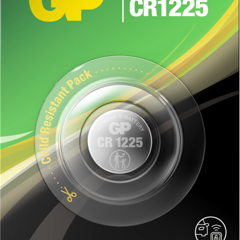 Литиева бутонна батерия GP  CR1225 3V  1 бр. в блистер /цена за 1 бр./