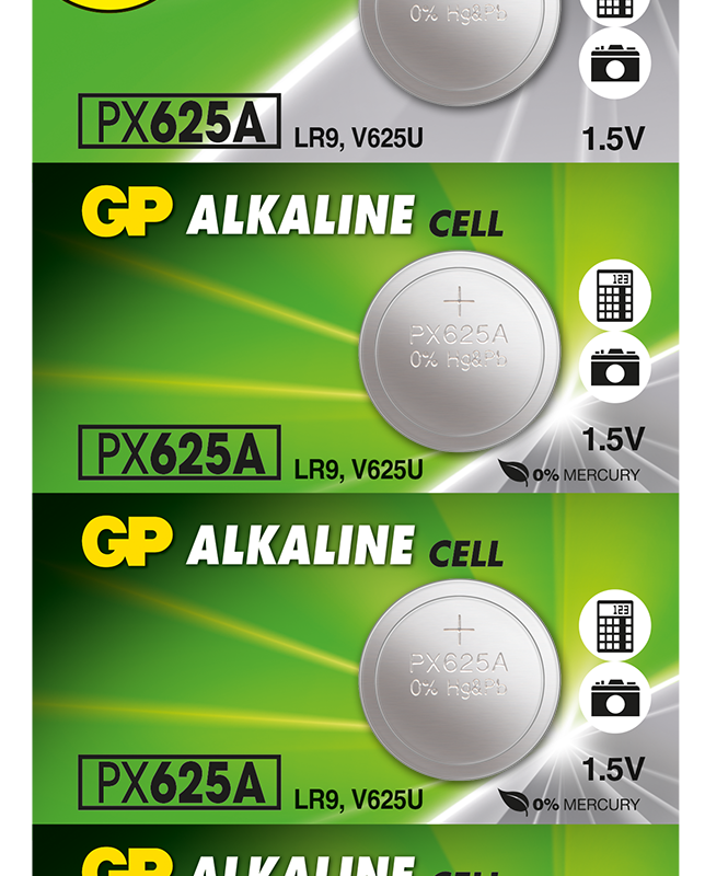 Алкална батерия GP LR9 625A, 1.5V, за глюкомери и дистанционни, 5 бр. в блистер, цена за 1 бр.