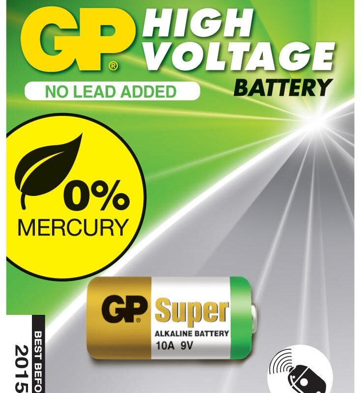 Алкална батерия GP А10 9V за дистанционни /5бр./pack цена за 1 бр./