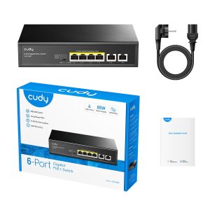 Суич Cudy GS1006P, 6 x портов 10/100/1000Mbps PoE, 65W - Image 3