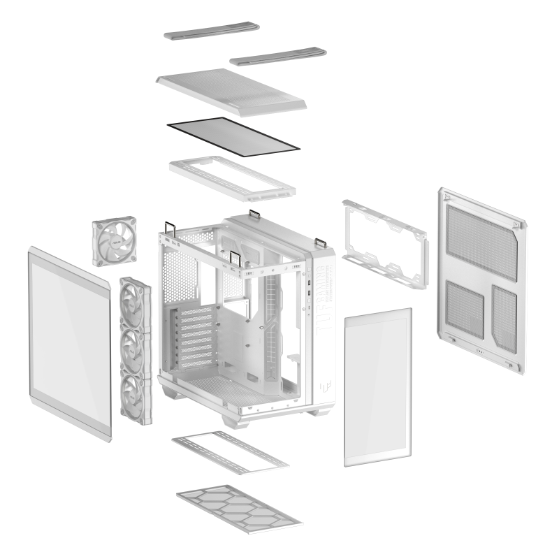 Кутия ASUS TUF Gaming GT502 Horizon ARGB White Edition - Image 14