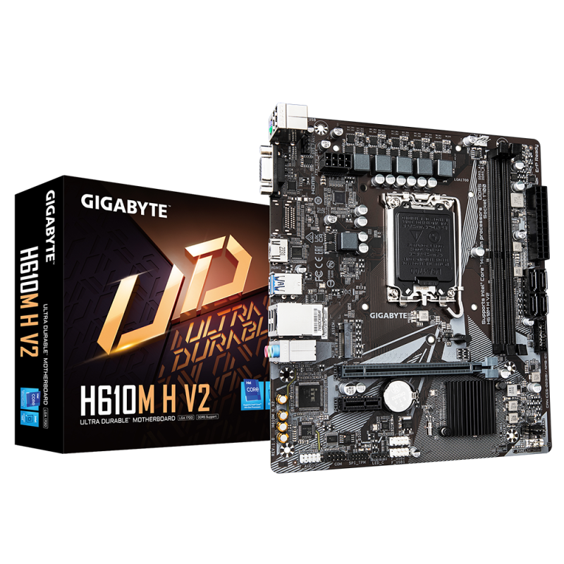 Дънна платка GIGABYTE H610M H V2 Socket 1700, DDR5 rev 1.0, Micro ATX - Image 4