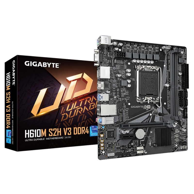 Дънна платка GIGABYTE H610M-S2H V3 DDR4, socket 1700, Micro ATX - Image 4
