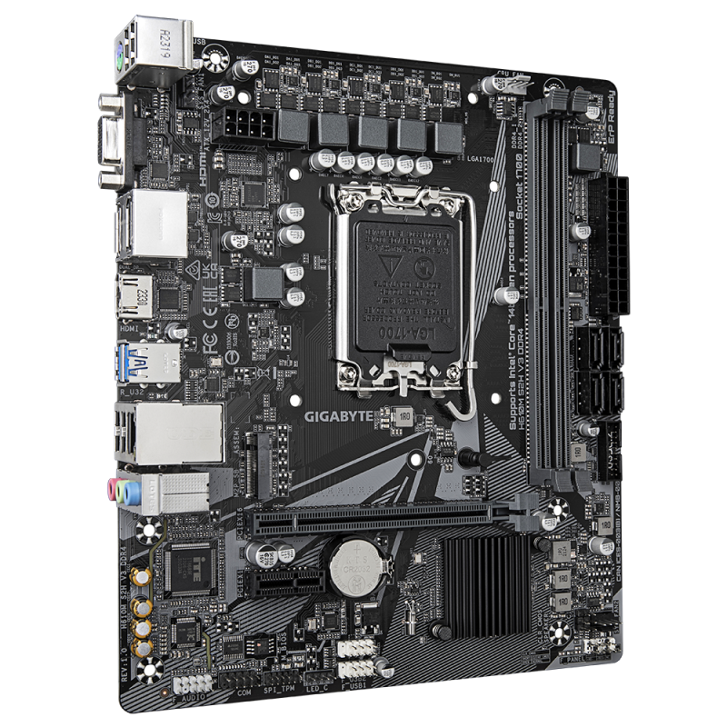 Дънна платка GIGABYTE H610M-S2H V3 DDR4, socket 1700, Micro ATX - Image 2