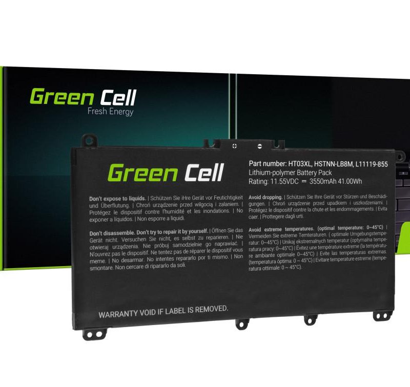 Батерия за лаптоп GREEN CELL, HP 250 G7 G8 255 G7 G8 240 G7 G8 245 G7 G8 470 G7, HP 14 15 17, HP Pavilion 14 15  HT03XL L11119-855  11,55V 3400mAh