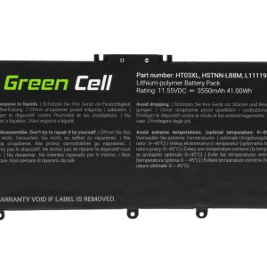 Батерия за лаптоп GREEN CELL, HP 250 G7 G8 255 G7 G8 240 G7 G8 245 G7 G8 470 G7, HP 14 15 17, HP Pavilion 14 15  HT03XL L11119-855  11,55V 3400mAh - Image 3