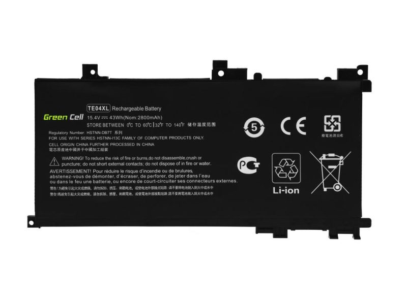 Батерия за лаптоп HP Omen 15-AX 15-AX052NW 15-AX204NW 15-AX205NW 15-AX212NW 15-AX213NW Pavilion 15-BC050NW TE04XL 15,4V  2800mAh GREEN CELL - Image 3