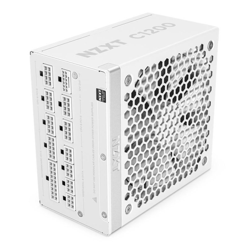 Захранващ блок NZXT C1200 White 1200W 80+ Gold ATX 3.1 - Fully Modular - Image 3