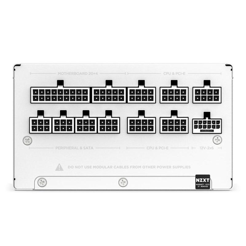 Захранващ блок NZXT C1200 White 1200W 80+ Gold ATX 3.1 - Fully Modular - Image 5