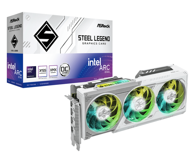 Видео карта ASRock Intel ARC B580 Steel Legend 12GB OC - Image 6