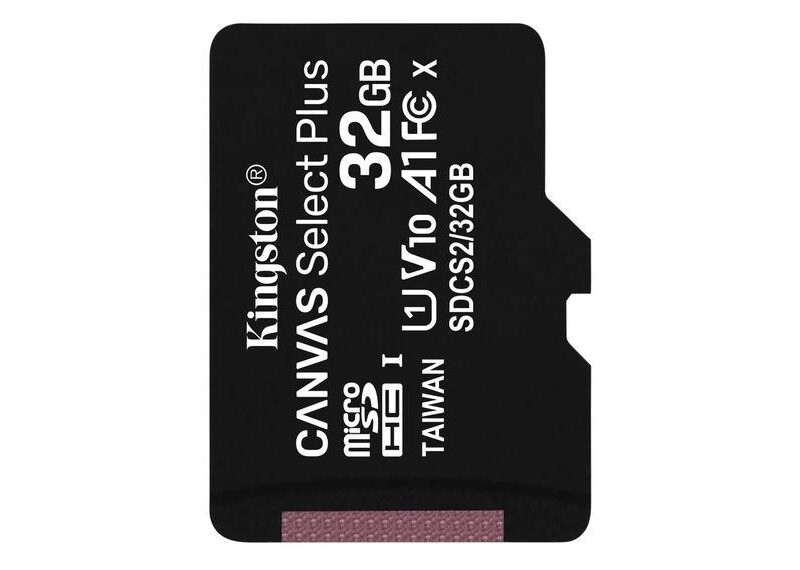 Карта памет Kingston Canvas Select Plus, 32GB, microSDHC, Class 10 UHS-I, Bulk