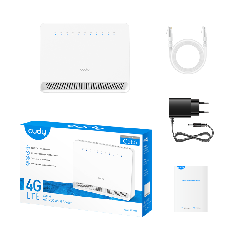 Безжичен рутер Cudy LT700E, AC1200, 4G, LTE CAT 6, 2.4/5 GHz, 300 - 867 Mbps - Image 5