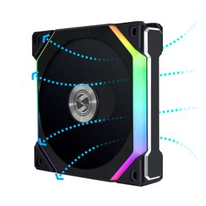 Вентилатор Lian Li UNI SL120 V2 Reverse Blade, ARGB, Черен - Image 3