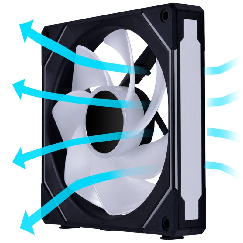 Вентилатор Lian-Li UNI SL-INF Reverse Blade, 140 ARGB PWM, Черен - Image 4