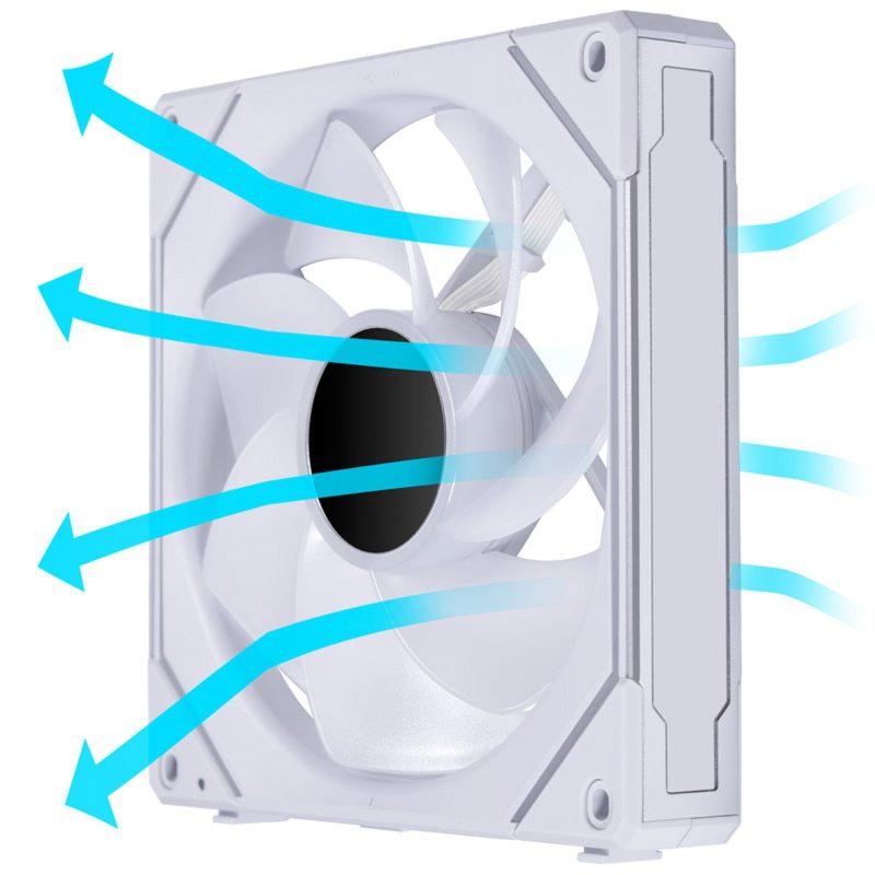Вентилатор Lian-Li UNI SL-INF Reverse Blade, 140 ARGB PWM, Бял - Image 4