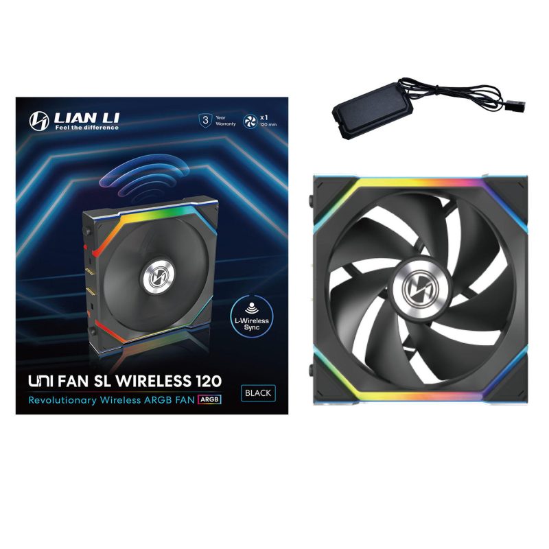 Вентилатор Lian Li UNI FAN SL Wireless ARGB PWM - 120 mm Черен - Image 7