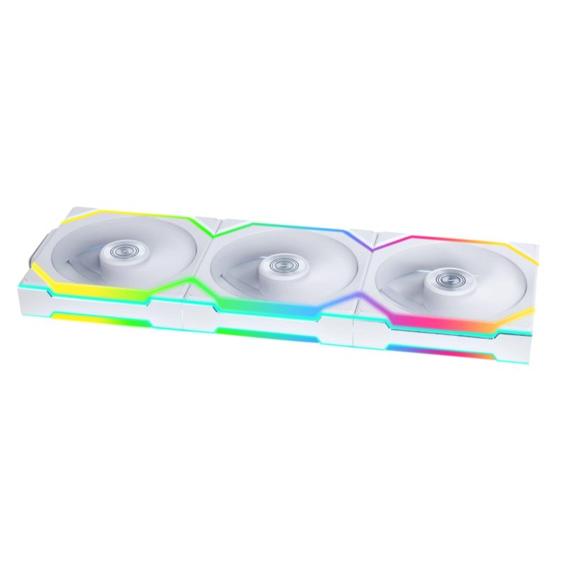 Вентилатори 3бр Lian Li UNI FAN SL Wireless ARGB PWM Reverse Blade - 120 mm Бели + Контролер - Image 2