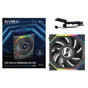 Вентилатор Lian Li UNI FAN SL Wireless LCD ARGB PWM - 120 mm Черен - Image 7