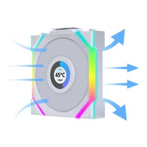 Вентилатор Lian Li UNI FAN SL Wireless LCD ARGB PWM - 120 mm Бял - Image 2