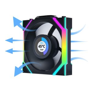 Вентилатори 3бр Lian Li UNI FAN SL Wireless LCD Reverse Blade ARGB PWM - 120 mm Черни - Image 3