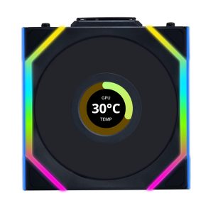 Вентилатори 3бр Lian Li UNI FAN SL Wireless LCD Reverse Blade ARGB PWM - 120 mm Черни - Image 4