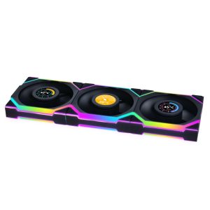 Вентилатори 3бр Lian Li UNI FAN SL Wireless LCD Reverse Blade ARGB PWM - 120 mm Черни - Image 2