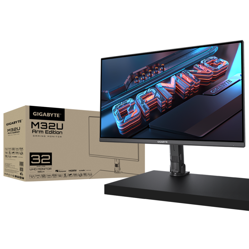 Геймърски монитор Gigabyte M32U Arm Edition, 32"-inch SS IPS UHD(3840x2160), 144Hz , 1ms - Image 8