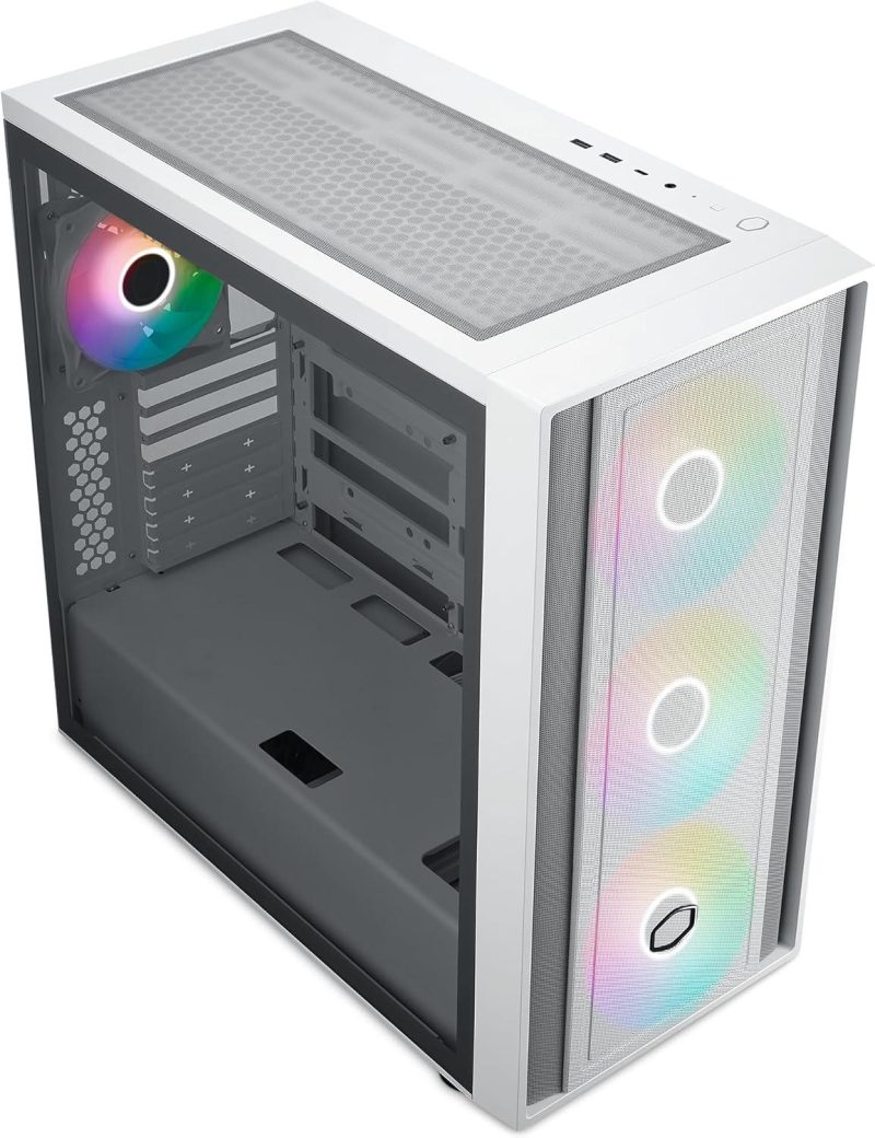 Кутия CoolerMaster MasterBox 600 - White ARGB - Image 2