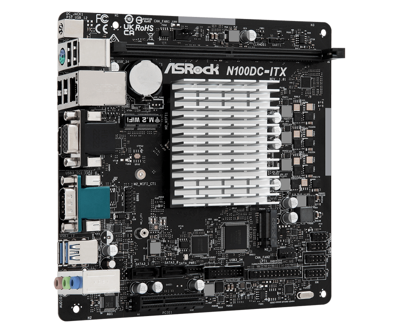 Дънна платка ASROCK N100DC-ITX, Intel® Quad-Core Processor N105, Mini-ITX - Image 3