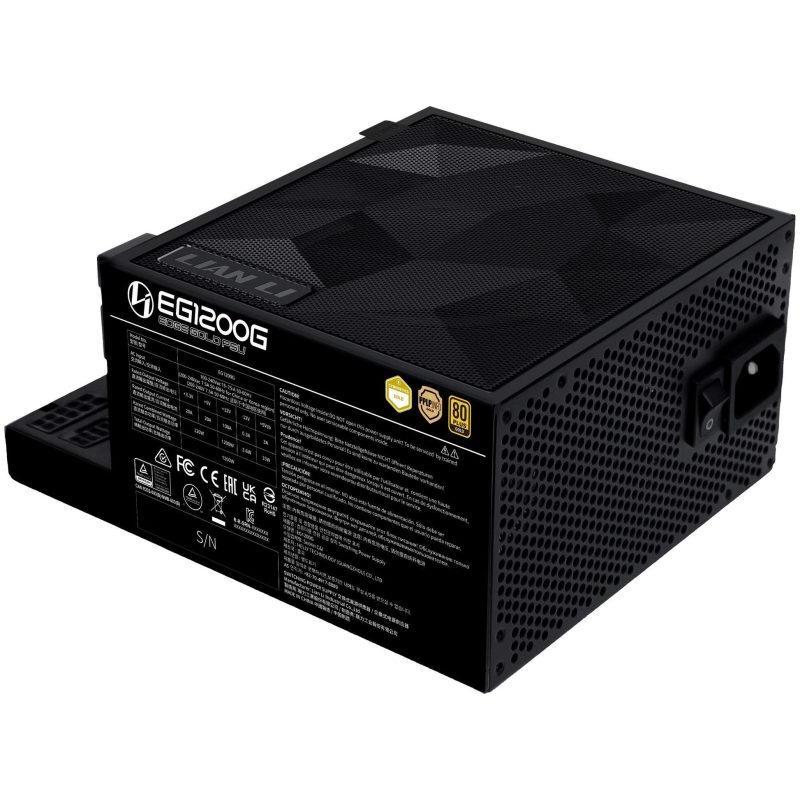 Захранващ блок Lian Li EDGE 1200W 80+ Gold PCIe 5.1, ATX 3.1 - Черно - Image 4