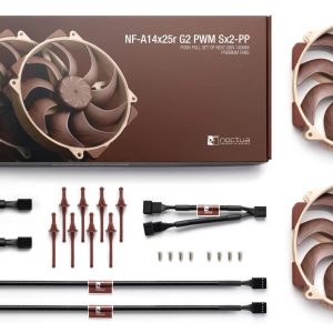 Комплект вентилатори Noctua NF-A14x25r G2 PWM Sx2-PP, 2 x Fan 140mm - Image 4