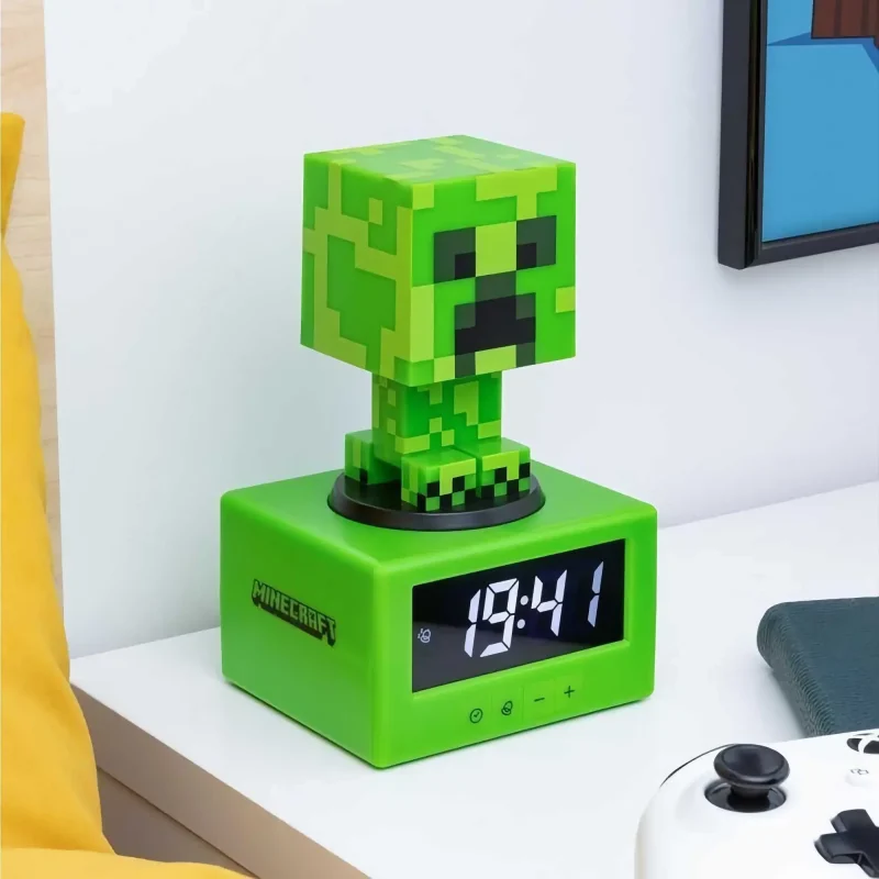Часовник с аларма Paladone: Minecraft - Creeper Icon Alarm Clock, PP11369MCFV3 - Image 3
