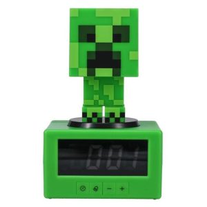 Часовник с аларма Paladone: Minecraft - Creeper Icon Alarm Clock, PP11369MCFV3