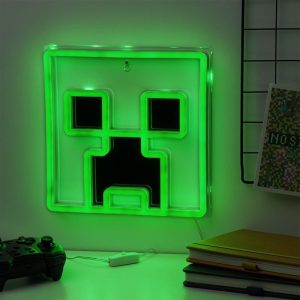 Лампа Paladone: Minecraft - Creeper Wall Mountable LED Neon Light, PP14020MCFVN - Image 4
