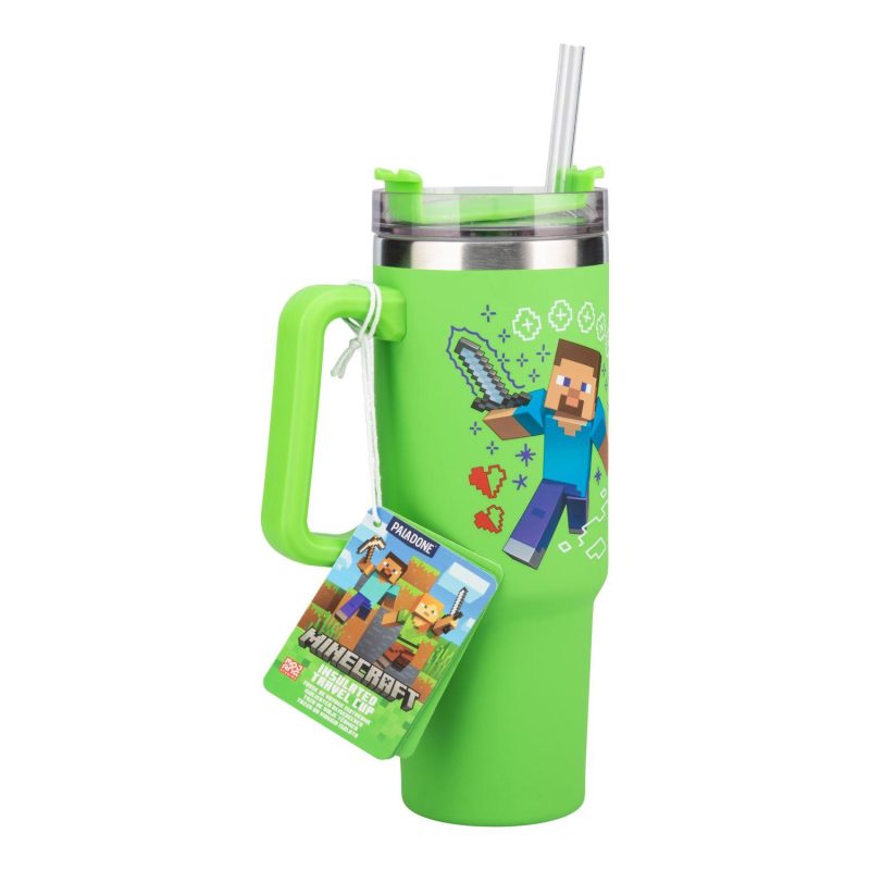 Чаша Paladone: Minecraft - Green 900ml Multiway Travel Cup Stra, PP14600MCF - Image 2