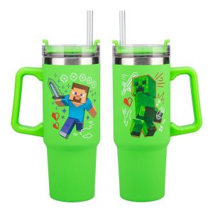 Чаша Paladone: Minecraft - Green 900ml Multiway Travel Cup Stra, PP14600MCF - Image 3