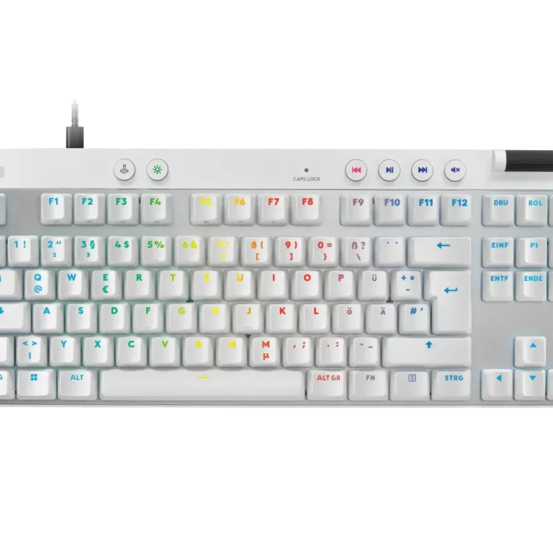 Геймърска механична клавиатура Logitech G Pro X Rapid TKL - White, magnetic-analog switch