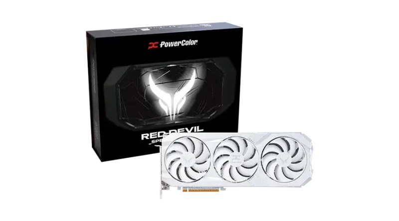 Видео карта PowerColor Radeon RX 9070 XT Red Devil Spectral White 16GB GDDR6 - Image 6