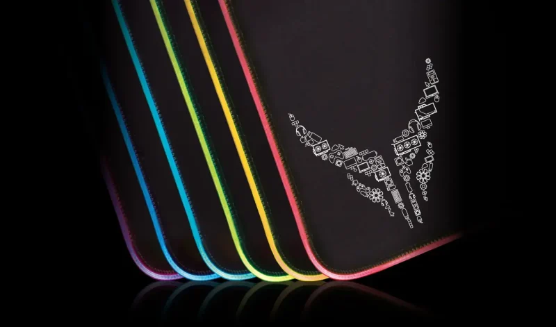Подложка за мишка PowerColor Red Devil RGB - XL - Image 2