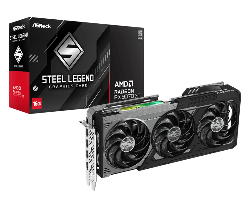 Видео карта ASRock RADEON RX 9070 XT STEEL LEGEND DARK 16GB GDDR6 - Image 6