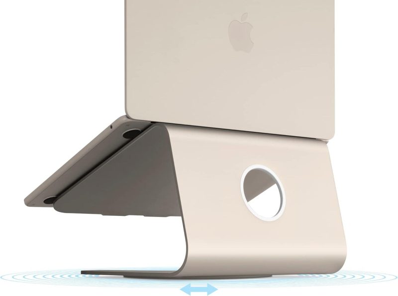 Поставка за лаптоп Rain Design mStand360 with Swivel Base - Starlight - Image 2