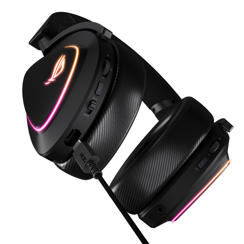 Геймърски безжични слушалки ASUS ROG Delta II - USB-C, Aura Sync RGB - Image 5