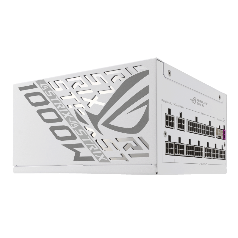 Захранващ блок ASUS ROG STRIX 1000W White Edition, 80+ Platinum PCIe 5.1, Fully Modular - Image 2