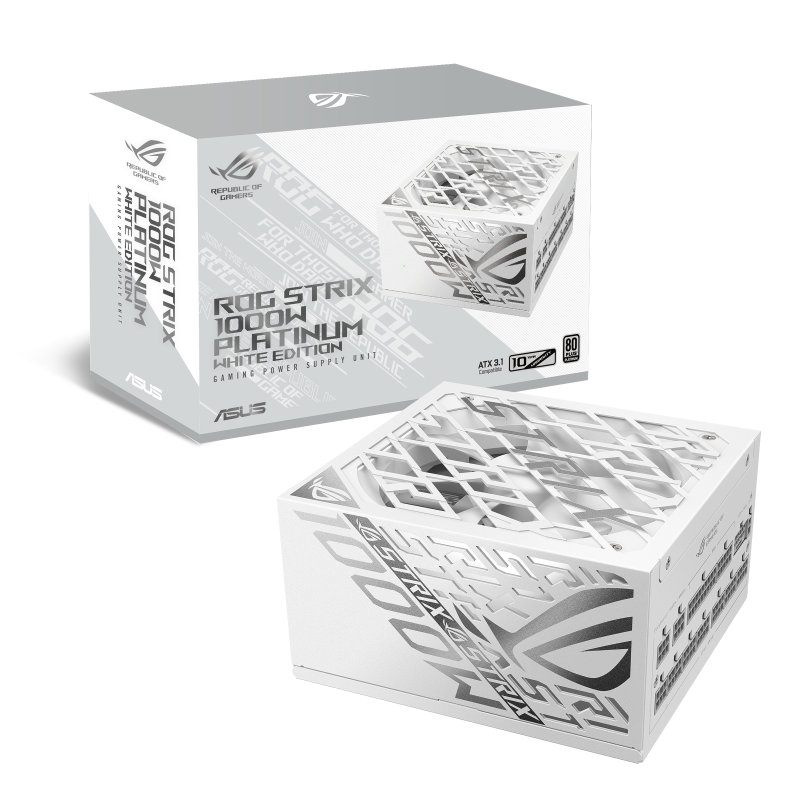 Захранващ блок ASUS ROG STRIX 1000W White Edition, 80+ Platinum PCIe 5.1, Fully Modular - Image 12