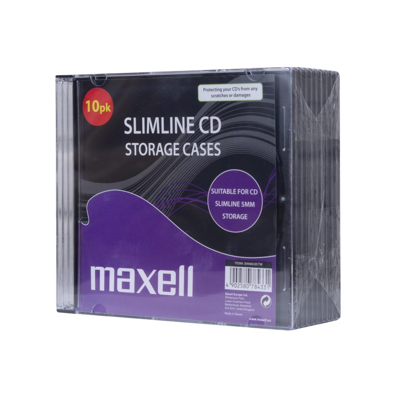 Кутийки за CD/DVD MAXELL Slim Black 10pk  /цена за 10 бр./ - Image 3