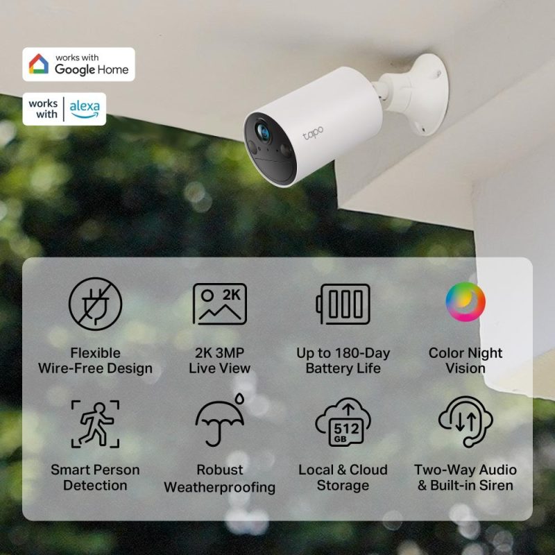Охранителна WiFi камера TP-Link Tapo C410, Външен/вътрешен монтаж, WiFi - Image 6