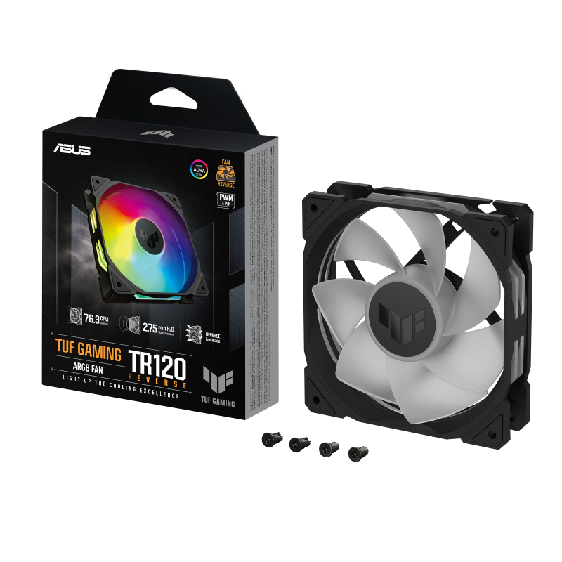 Вентилатор ASUS TUF GAMING TR120 ARGB Reverse - Black - Image 8